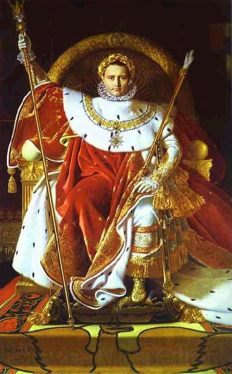 Jean Auguste Dominique Ingres Portrait of Napoleon on the Imperial Throne Norge oil painting art